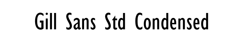 Gill Sans Std Condensed font preview