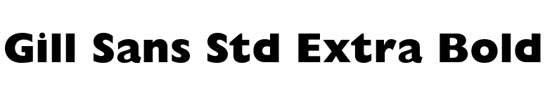 Gill Sans Std Extra Bold font preview