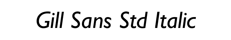 Gill Sans Std Italic font preview