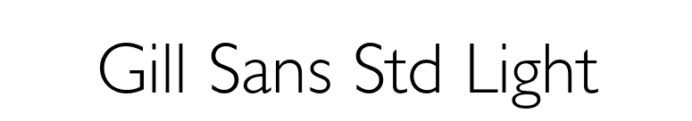 Gill Sans Std Light font preview