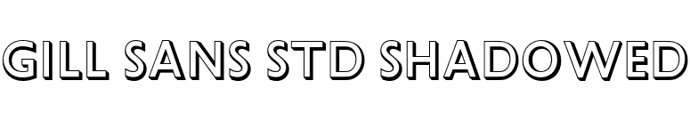 Gill Sans Std Shadowed font preview