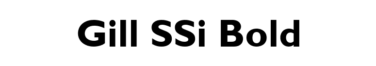 Gill SSi Bold font preview