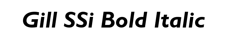 Gill SSi Bold Italic font preview