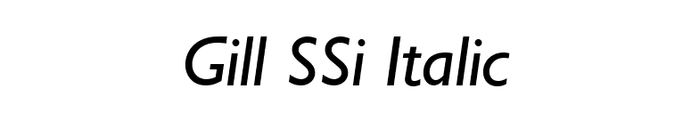 Gill SSi Italic font preview