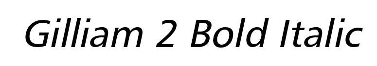 Gilliam 2 Bold Italic font preview