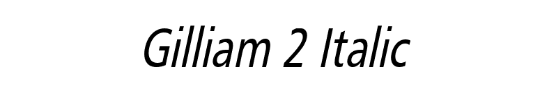 Gilliam 2 Italic font preview