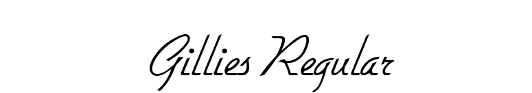Gillies Regular font preview