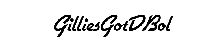 GilliesGotDBol font preview