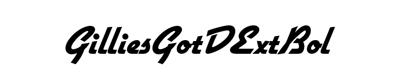 GilliesGotDExtBol font preview