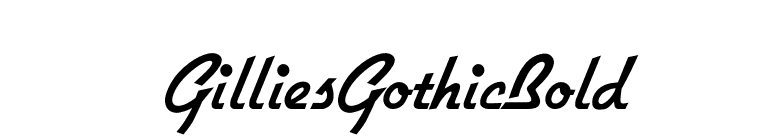 GilliesGothicBold font preview
