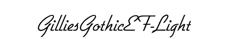 GilliesGothicEF-Light font preview