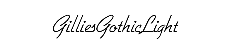 GilliesGothicLight font preview