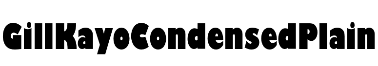 GillKayoCondensedPlain font preview