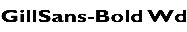 GillSans-Bold Wd font preview