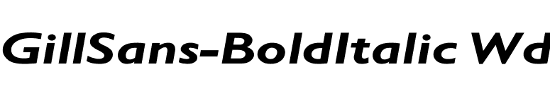 GillSans-BoldItalic Wd font preview