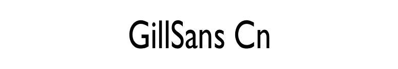 GillSans Cn font preview