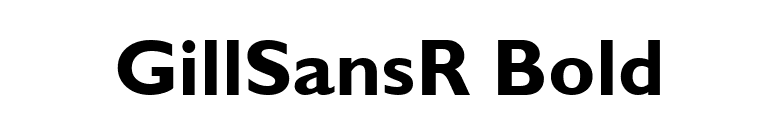 GillSansR Bold font preview