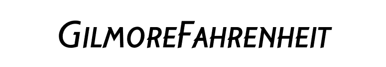 GilmoreFahrenheit font preview