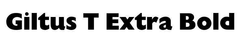 Giltus T Extra Bold font preview