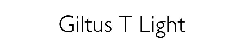 Giltus T Light font preview