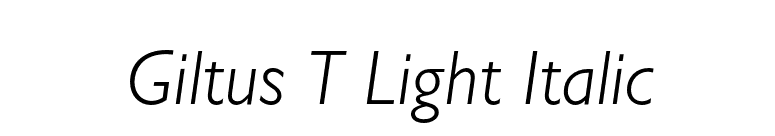 Giltus T Light Italic font preview