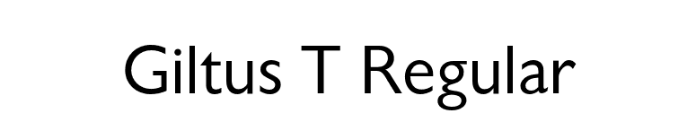 Giltus T Regular font preview