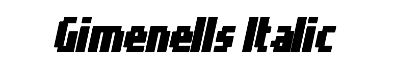 Gimenells Italic font preview