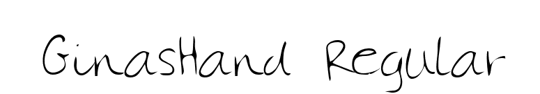 GinasHand Regular font preview