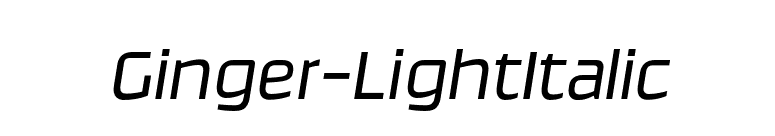Ginger-LightItalic font preview