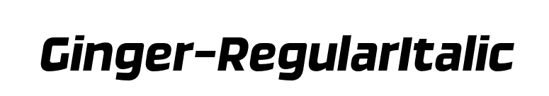 Ginger-RegularItalic font preview