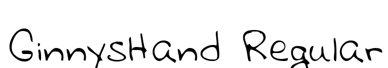 GinnysHand Regular font preview