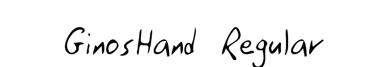 GinosHand Regular font preview