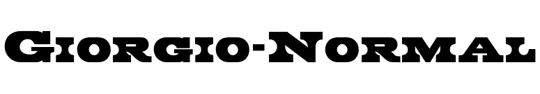Giorgio-Normal font preview