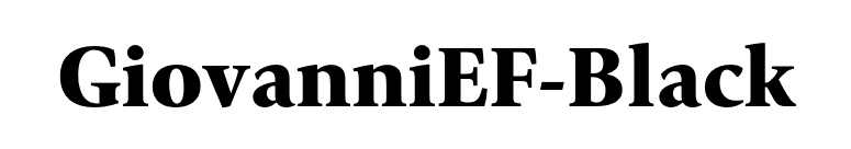 GiovanniEF-Black font preview