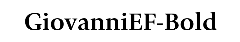 GiovanniEF-Bold font preview