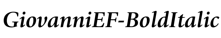 GiovanniEF-BoldItalic font preview