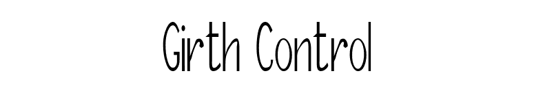 Girth Control font preview