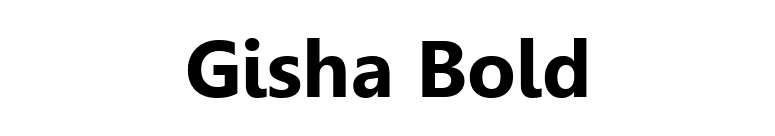 Gisha Bold font preview