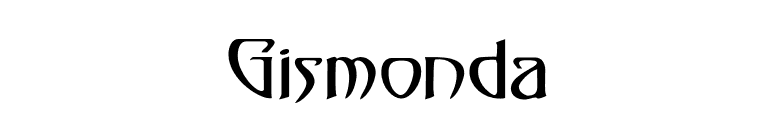 Gismonda font preview