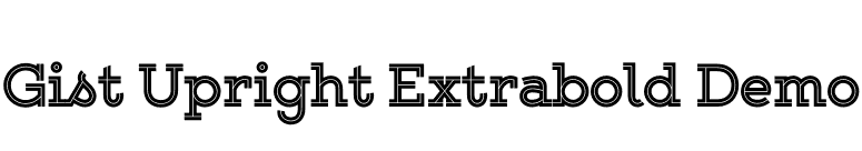 Gist Upright Extrabold Demo font preview