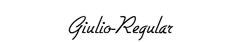 Giulio-Regular font preview