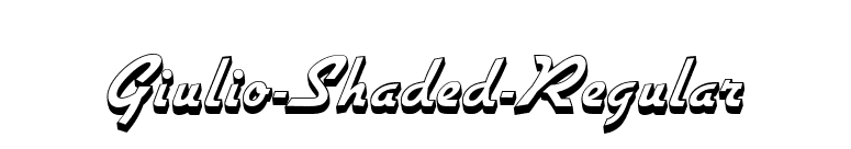 Giulio-Shaded-Regular font preview