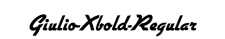Giulio-Xbold-Regular font preview