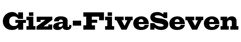 Giza-FiveSeven font preview