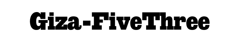 Giza-FiveThree font preview