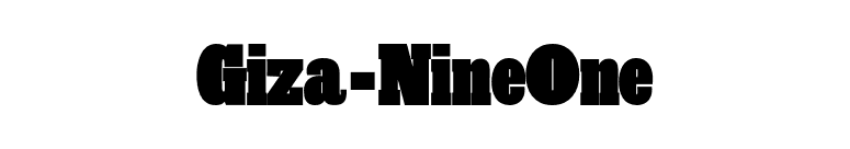 Giza-NineOne font preview