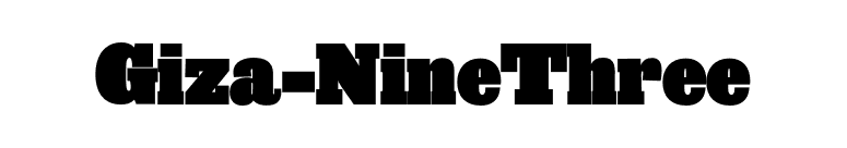 Giza-NineThree font preview