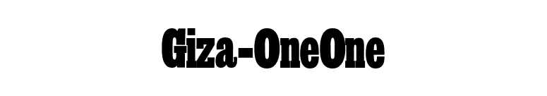 Giza-OneOne font preview