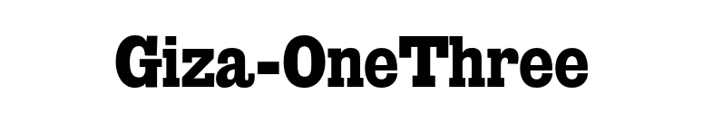 Giza-OneThree font preview