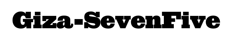 Giza-SevenFive font preview